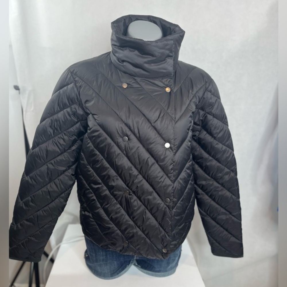 Scotch & Soda Women's Black Quilted Jacket, cropped fit, like new